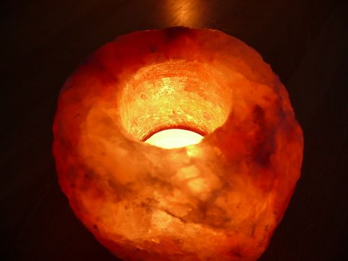 salt crystal light tealight