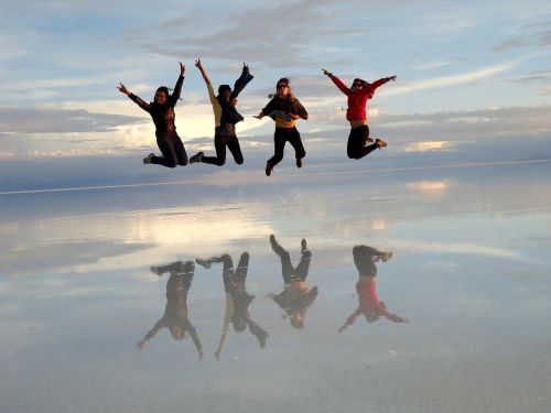 salt desert mirror friends