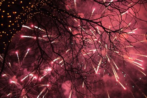 salute new year's eve fireworks