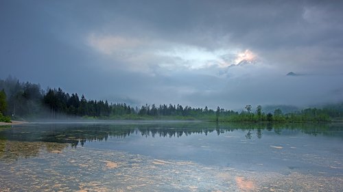 salzkammergut  almsee  fog