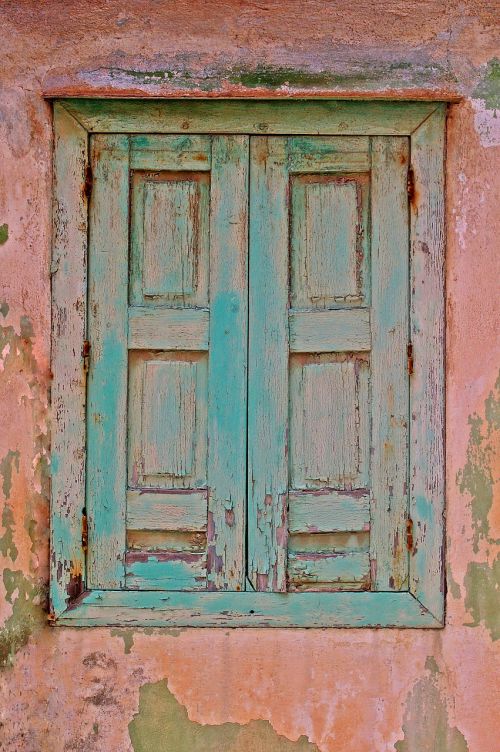 samos greece old window