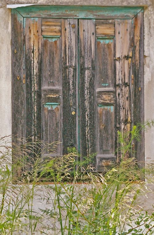 samos greece old window