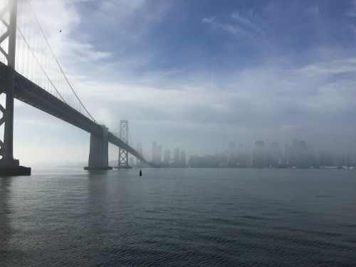 san francisco bay bridge fog