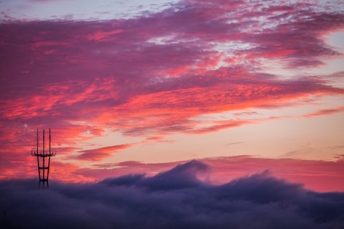 san francisco  sunset  clouds