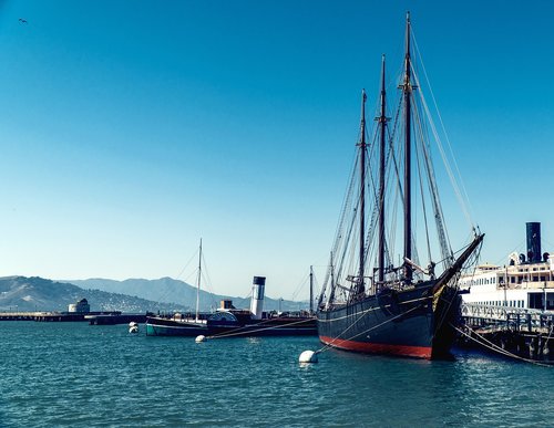 san francisco  tall ship  bay