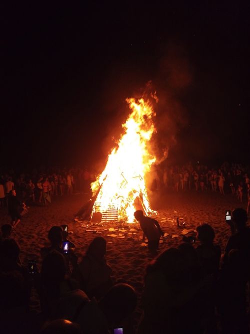 san juans night bonfire fire