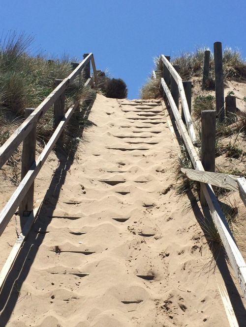 ladder stairs sand