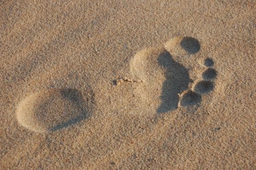 sand footprint summer