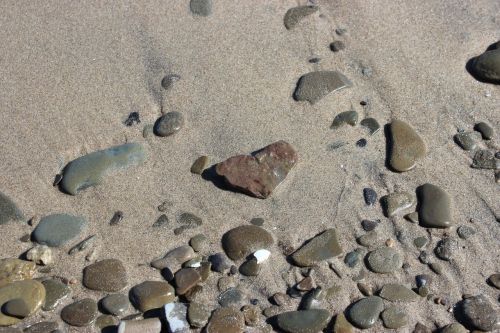 sand rocks pebbles
