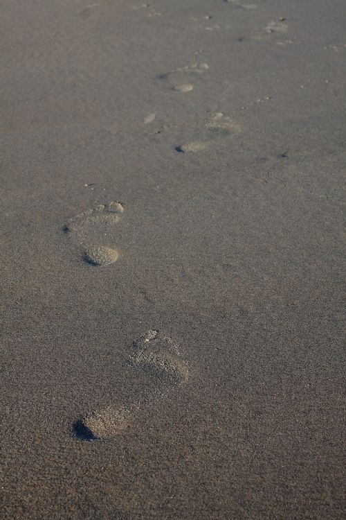 sand footprint beach