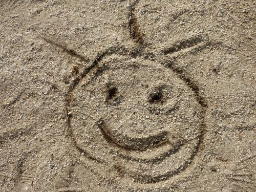 sand beach a smile