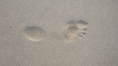 sand footprint foot