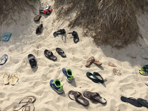 sand footprint walk