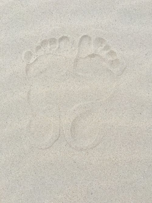 sand footprints prints