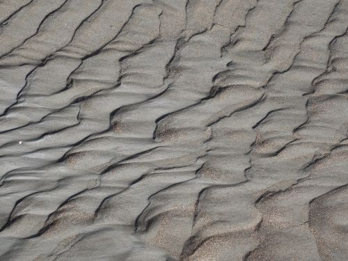 sand traces of water flow traces
