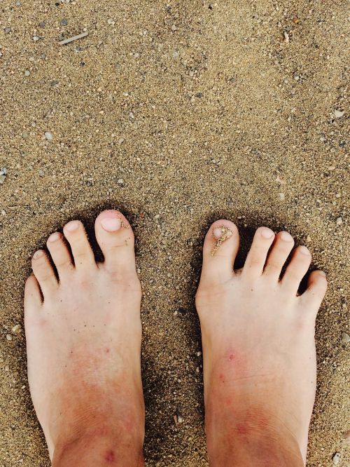 sand beach foot