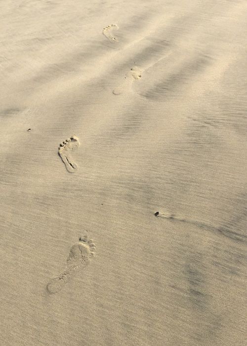 sand footprints summer