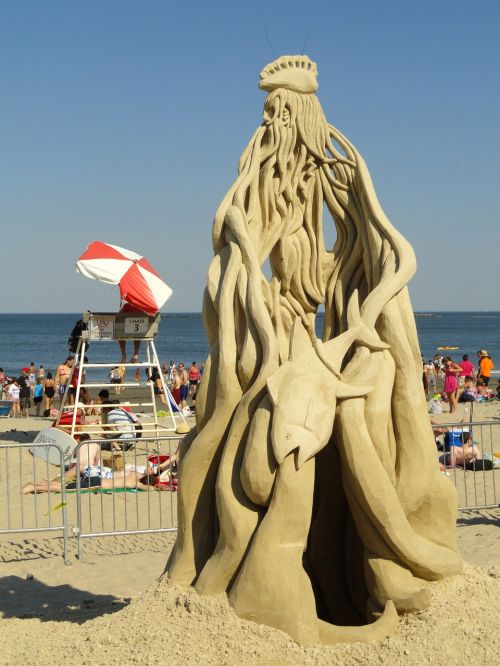 sand sculpture beach