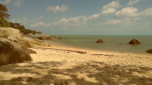 sand beach clouds