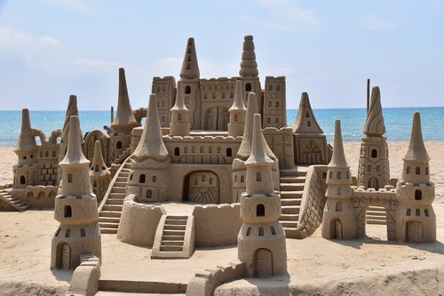 sand castle  sand  beach