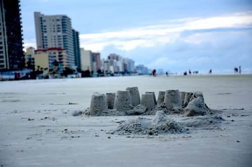 sand castles  beach  landscape