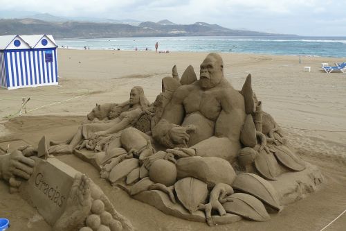 sand figure sand sculpture sand art