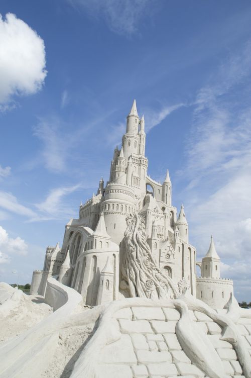 sand sculpture sand building
