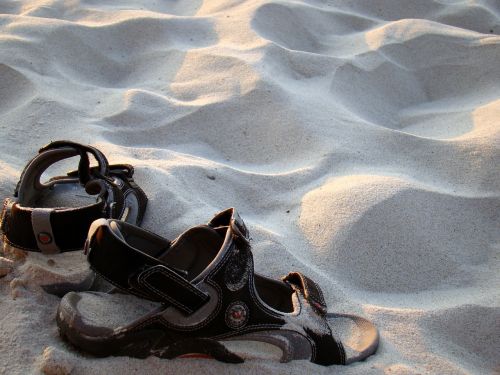 sandals sand beach
