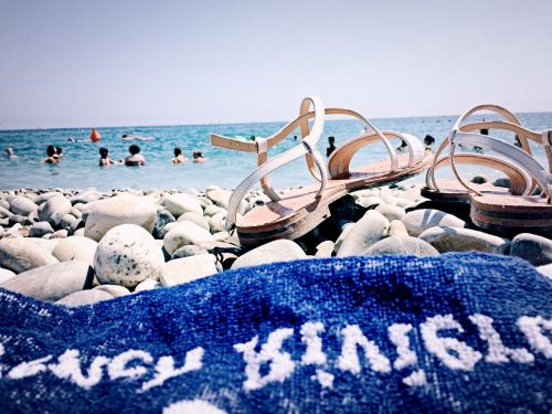 sandals beach feet