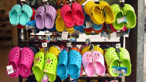 sandals colorful plastic