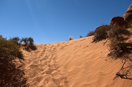sands near skyline arch  sandstone  utah