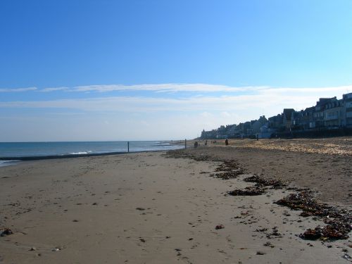 sandy beach normandy france