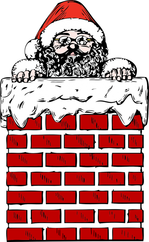 santa chimney christmas