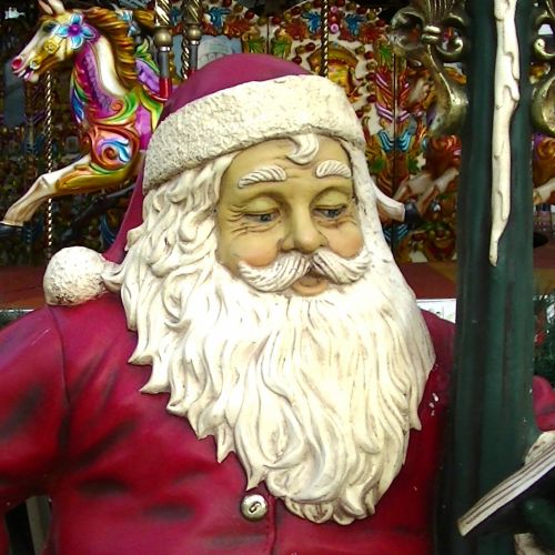 Santa Claus At The Carousel