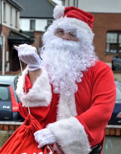 santa clause red jacket white beard