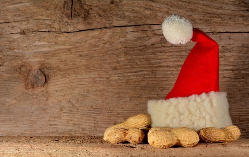 santa hat peanuts wood