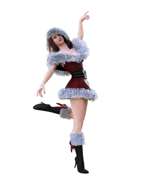 santa lina  rendering  dancing girl