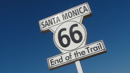 santa monica  route 66  shield
