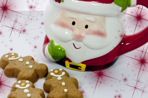 Santa Mug And Gingerbread Men