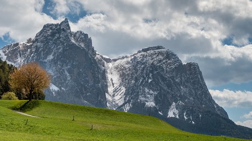 santner peak  schlern  south tyrol