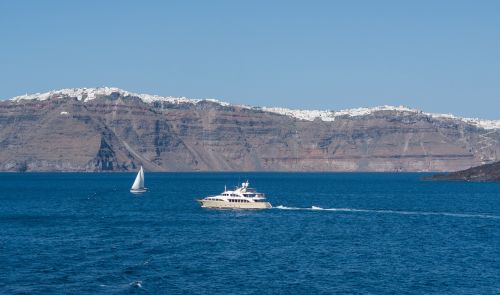 santorini greece mountains