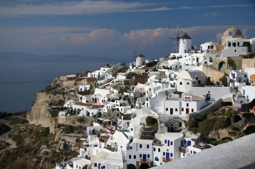 santorini cyclades white houses