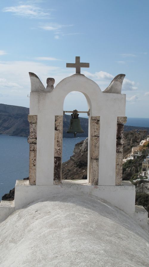 santorini church archway