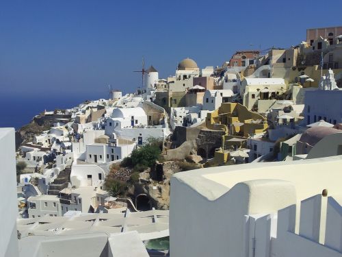 santorini greek island white houses