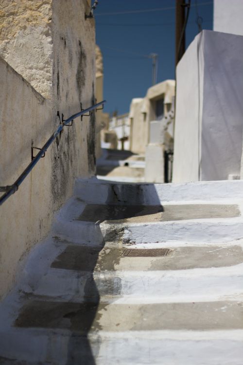 santorini megalochori stairs