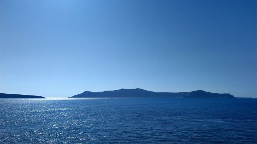 santorini blue sea