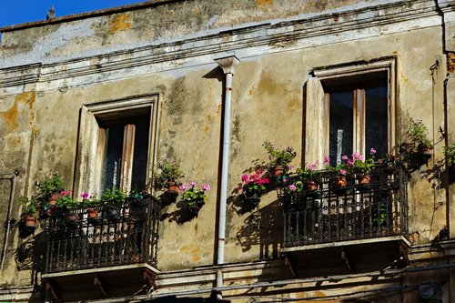 sardinia  facade  old