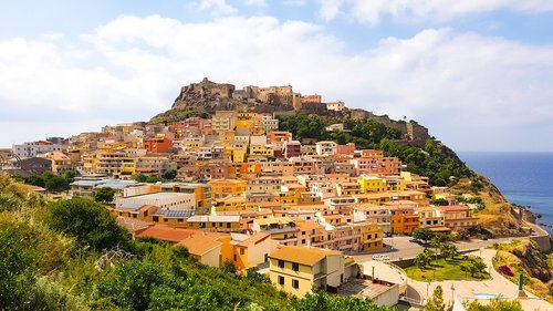 sardinia  castelsardo  panorama