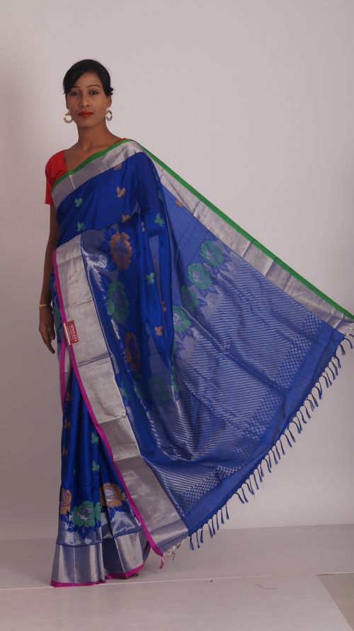 sarees blue color saris womens wear