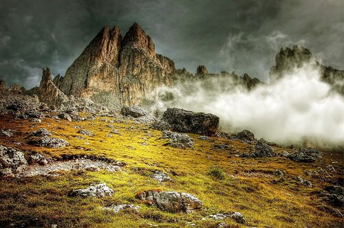 sassolungo  dolomites  mountains